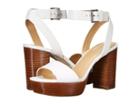 Michael Michael Kors Leonora Ankle Strap (optic White) Women's Wedge Shoes