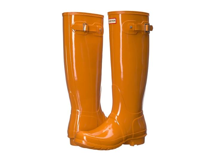 Hunter Original Tall Gloss Rain Boots (marigold) Women's Rain Boots