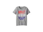 Hurley Kids Anchor Usa Tee (little Kids) (carbon Snow) Boy's T Shirt