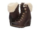 Sorel Conquest Wedge Shearling (tobacco/black) Women's Waterproof Boots