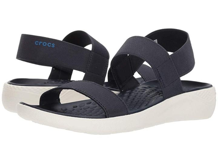 Crocs Literide Sandal (navy/white) Women's  Shoes