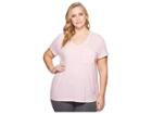 Nautica Plus Size Short Sleeve Tee (heather Pink) Women's T Shirt