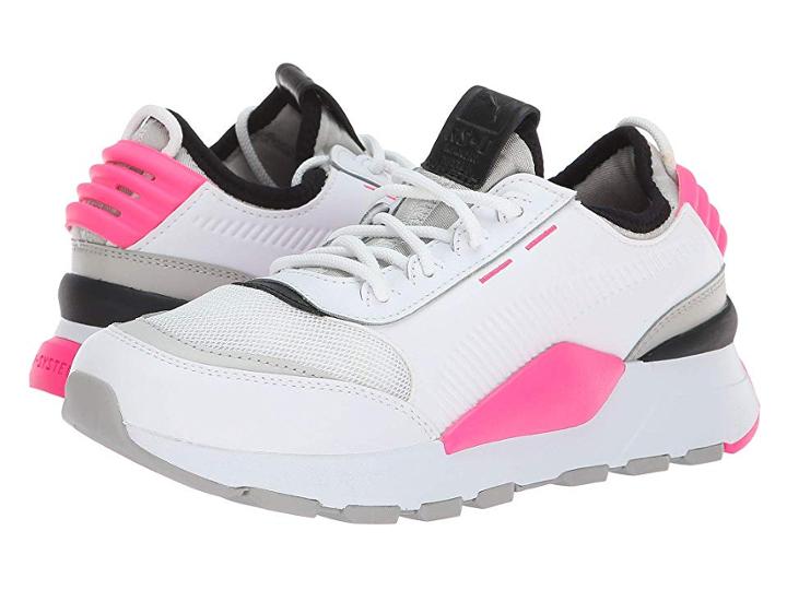 Puma Kids Rs-0 808 (big Kid) (puma White/gray Violet/puma White) Girl's Shoes