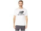 New Balance Essentials Stacked Logo Tee (white) Men's T Shirt