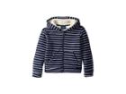 Toobydoo Fleece Lined Stripe Hoodie (toddler/little Kids/big Kids) (navy/grey) Boy's Sweatshirt