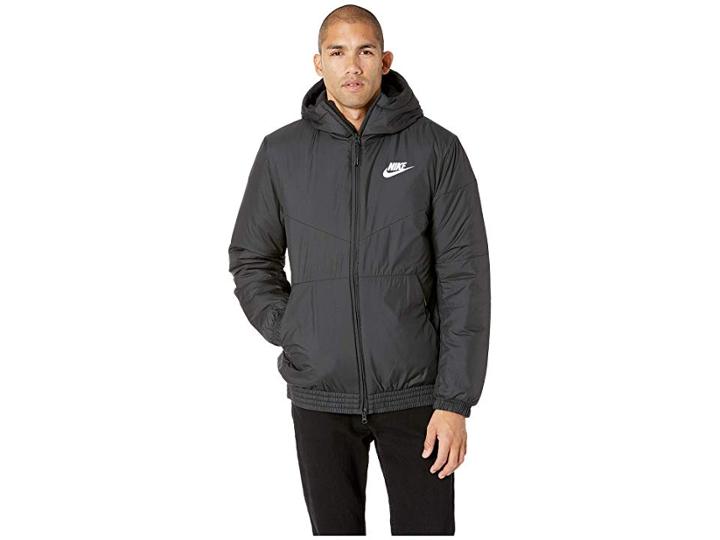Nike Nsw Synthetic Fill Jacket Hoodie (black/black/black/white) Men's Coat