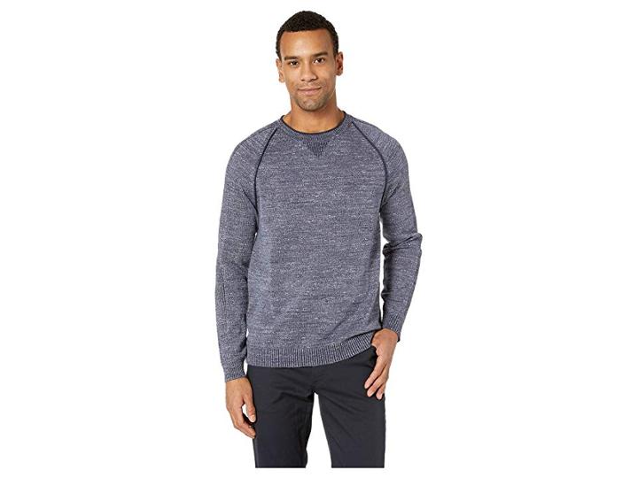 Tommy Bahama Di Sabbia Flip Crew Sweater (ocean Deep) Men's Sweater