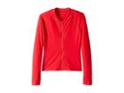Seafolly Kids Summer Essentials Long Sleeve Zip Rashie (little Kids/big Kids) (ruby Red) Girl's Swimwear