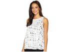 Kenneth Cole New York 2 Layered Tank (ink Well/white Combo) Women's Sleeveless