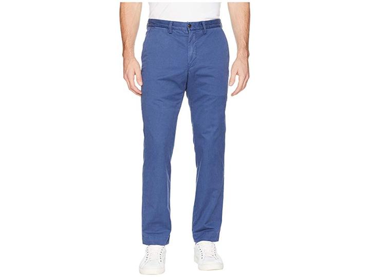 Polo Ralph Lauren Cotton Stretch Twill Bedford Flat Pants (rustic Navy) Men's Casual Pants
