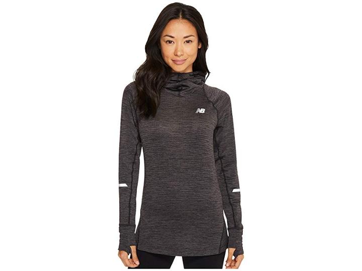 New Balance Nb Heat Hoodie (outer Space Heather) Women's Sweatshirt