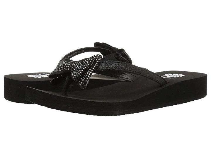 Yellow Box Bowtie (black) Women's Sandals