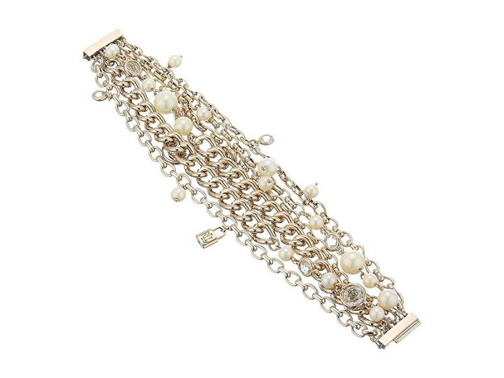 Lauren Ralph Lauren White Pearl Crest Bracelet (pearl/gold) Bracelet