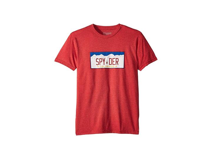 Spyder Kids License Plate (big Kids) (red) Boy's T Shirt