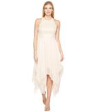 Aidan Mattox Jacquard Draped Chiffon Dress (petal) Women's Dress