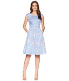 Joules Amelie Fit Flare Dress (blue Indienne Floral) Women's Dress