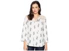 Rock And Roll Cowgirl 3/4 Sleeve Blouse 48t7443 (white) Women's Clothing