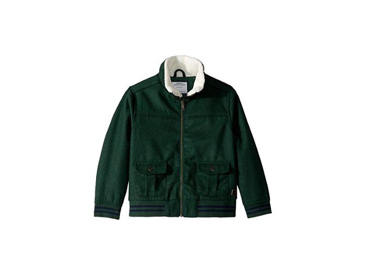 Janie And Jack Wool Bomber Jacket (toddler/little Kids/big Kids) (green) Boy's Coat
