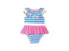 Mud Pie Tassels And Stripes Two-piece Swimsuit (toddler) (blue) Girl's Swimwear Sets