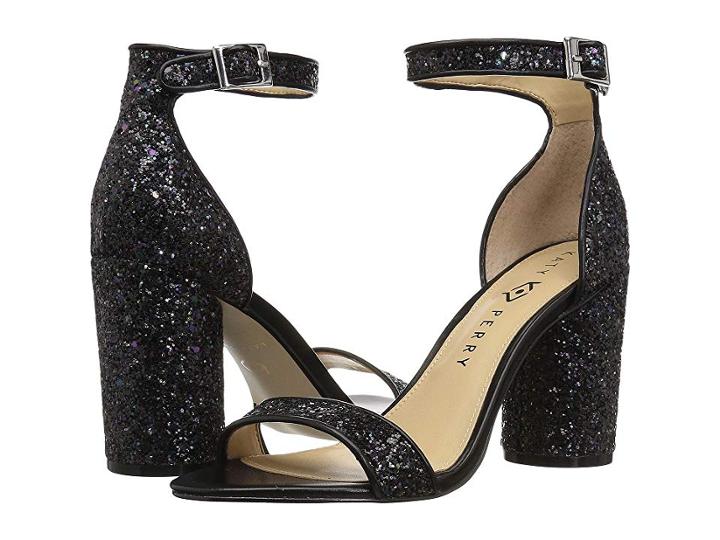 Katy Perry The Clara (black Chunky Glitter) Women's Shoes