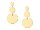 French Connection 3 Disc Drop Earrings (gold) Earring