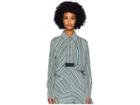Sportmax Narva Button Up Blouse (dark Green) Women's Blouse