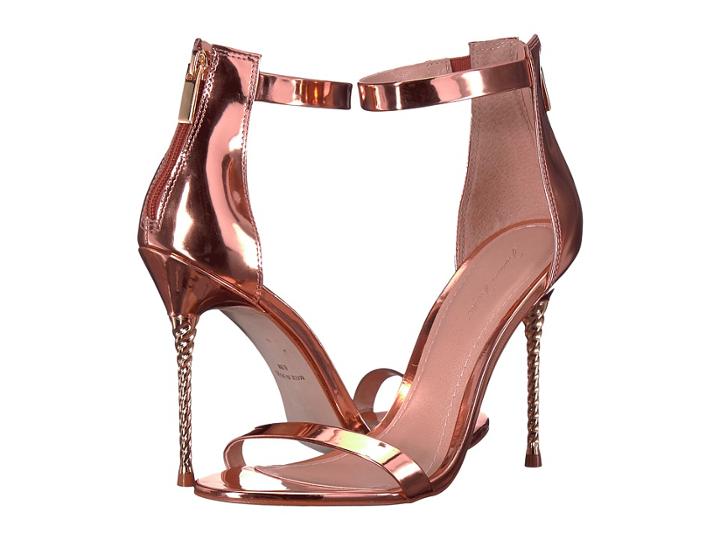 Massimo Matteo Open Toe Unicorn Heel (light Rose) High Heels