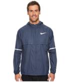 Nike Shield Hooded Running Jacket (thunder Blue) Men's Coat