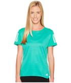 Adidas Response Short Sleeve Tee (core Green) Women's Short Sleeve Pullover