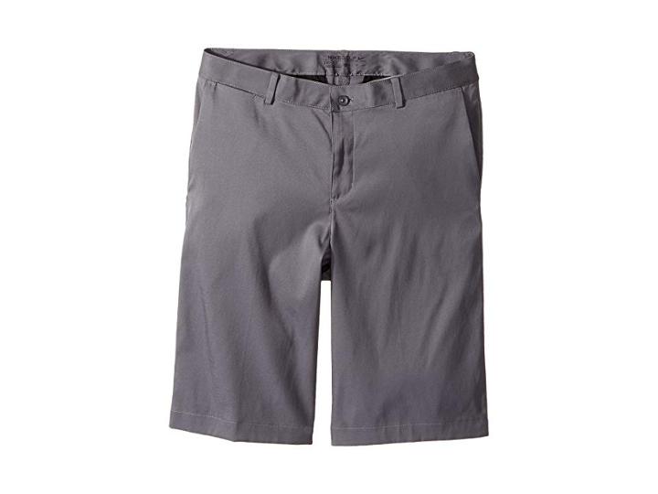 Nike Kids Flat Front Shorts (little Kids/big Kids) (dark Grey/dark Grey) Boy's Shorts
