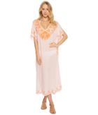 Echo Design Embroidered Maxi Caftan (rose Pink) Women's Clothing