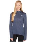 Nike Therma Full-zip Running Hoodie (thunder Blue) Women's Sweatshirt