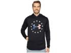 Under Armour Ua Freedom Tech Terry Hoodie (black/white/red/white/blue) Men's Sweatshirt