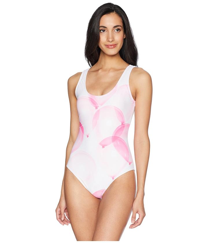 Unique Vintage Mrs. Parker One-piece Swimsuit (pink Balloon Print) Women's Swimsuits One Piece