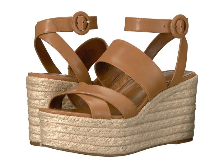 Nine West Kushala Espadrille Wedge Sandal (dark Natural Leather) Women's Shoes