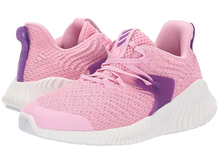 Adidas Kids Alphabounce Instinct El (little Kid) (true Pink/active Purple/cloud White) Girls Shoes