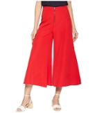 Romeo & Juliet Couture Woven Wide Pants (red) Women's Casual Pants
