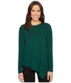 Karen Kane Asymmetric Hem Sweater (emerald) Women's Sweater