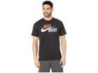 Nike Nsw Just Do It Swoosh Tee (black/mystic Red/platinum Tint) Men's T Shirt