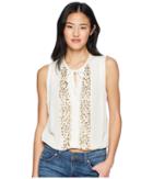 Lucky Brand Helena Top (marshmallow) Women's Sleeveless