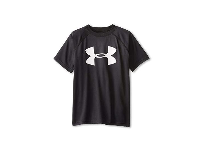 Under Armour Kids S/s Ua Techtm Big Logo (big Kids) (black/white) Boy's T Shirt