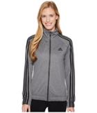 Adidas Designed-2-move Track Top (dark Grey Heather/black) Women's Clothing