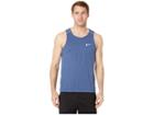 Nike Breath Rise 365 Tank (blue Void/heather/blue Void/reflective Silver) Men's Sleeveless