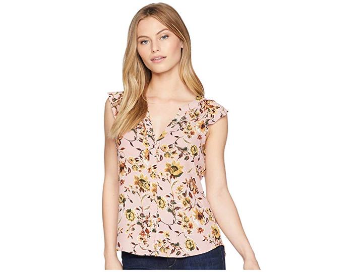 Sanctuary Ruffle Craft Shell Top (land Of Enchanment) Women's Clothing