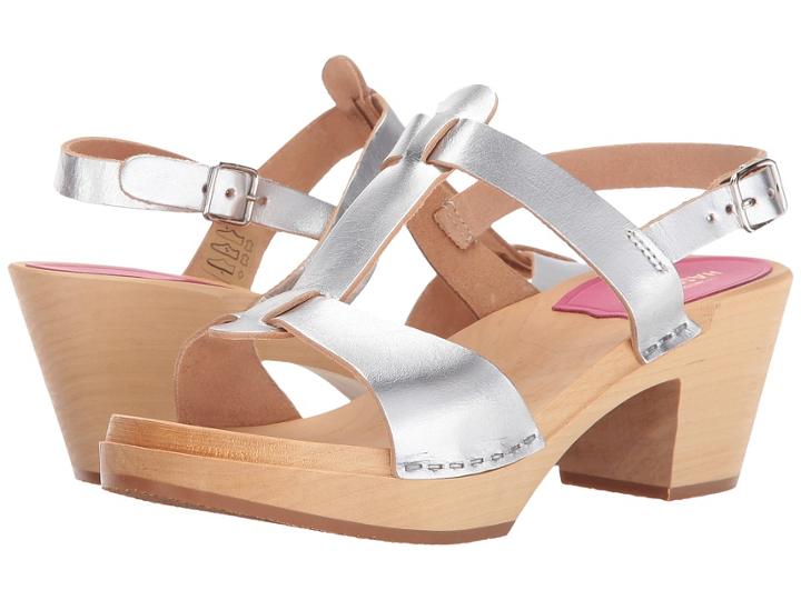 Swedish Hasbeens Greek Sandal (silver) High Heels