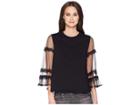 Mcq Goth Hybrid Top (darkest Black) Women's Clothing