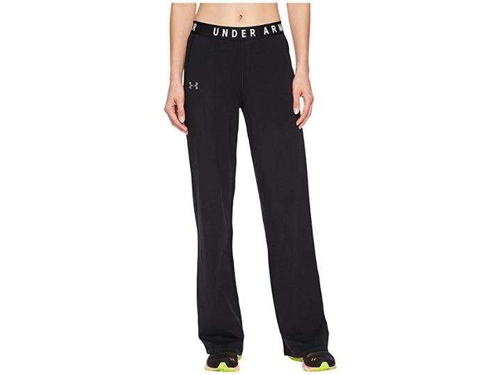 Under Armour Favorite Wide Leg Pant (black/tonal) Women's Casual Pants