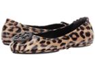 Tory Burch Minnie Travel Ballet Flat (natural Leopard) Women's Shoes