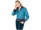 Juicy Couture Iridescent Bomber Jacket With Embroidery (midnight Dusk/pixie Pink) Women's Clothing