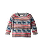 Peek Eli Intarsia Sweater (infant) (heather Grey) Boy's Sweater